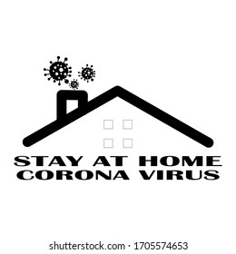Stay home, save lives logo vector graphic illustration about Coronavirus outbreak or Covid-19. Stay home to protect yourself and others