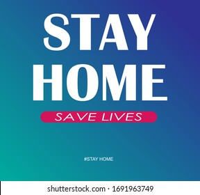 stay home and save lives vector