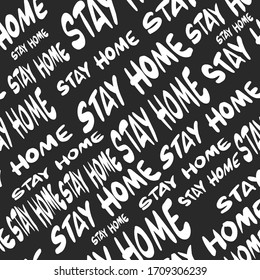 Stay home seamless pattern. Print design.stay home pattern. Vector illustrations