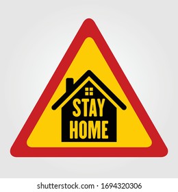 Stay home sign isolated on white background. Vector illustration.