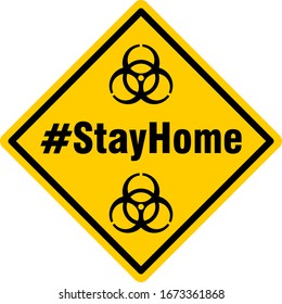 Stay Home Sign. Vector Image.