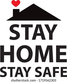 Stay at home slogan. Handwritten lettering. Protection campaign or measure from coronavirus, COVID-19. Stay home quote text, hash tag or hashtag. Protection logo. Vector Eps. 8