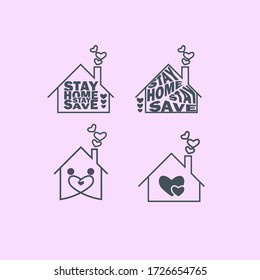 stay at home social distance icon