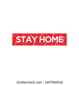 Stay home speech bubble. vector illustration
