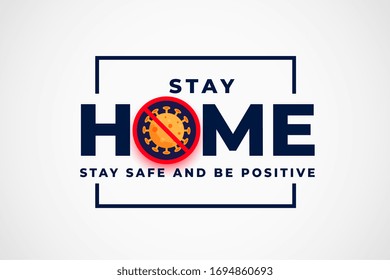 stay home and stop coronavirus background design