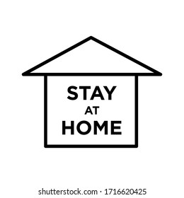 Stay at Home Symbol Icon Vector