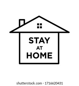 Stay at Home Symbol Icon Vector