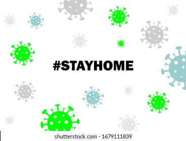 Stay home vector content on a white background. #stayhome background