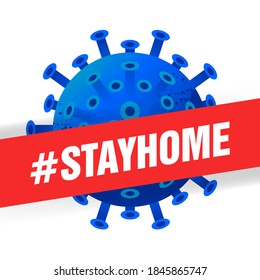 Stay home vector content on a white background. Hashtag stay home background.