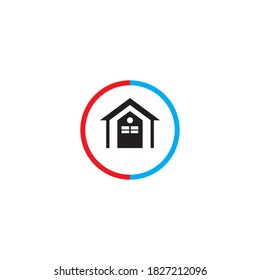 stay at home vector design ilustration icon logo template