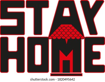 stay home. vector illustration on the theme of self-isolation and quarantine