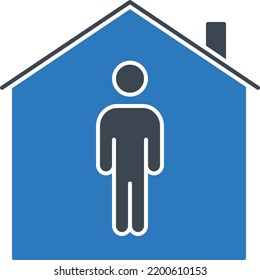 stay at home Vector illustration on a transparent background. Premium quality symmbols. Glyphs vector icons for concept and graphic design. 
