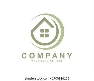 Stay At Home Vector Logo Design