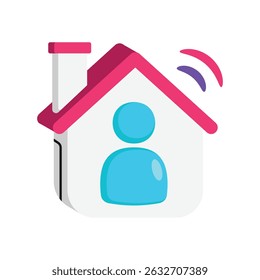 Ícone do estilo Stay In Home Vetor. Arquivo Eps 10
