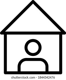 bleiben Sie zu Hause Vektorsymbol 