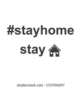 Stay home. Vectorillustration in flat design