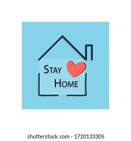 Stay at home Vector,Work form home in a virus status Covid-19 