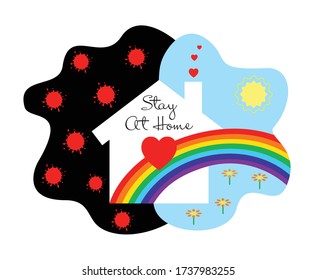 stay at home for your health vector