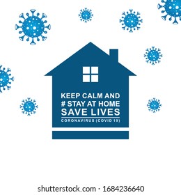 Stay at home,save the planet from coronavirus, stay safe, stay indoors. coronavirus prevention (COVID 19)