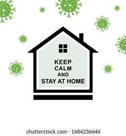 Stay at home,save the planet from coronavirus, stay safe, stay indoors. coronavirus prevention (COVID 19)