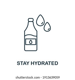 Stay Hydrated icon. Simple illustration from coronavirus collection. Creative Stay Hydrated icon for web design, templates, infographics and more