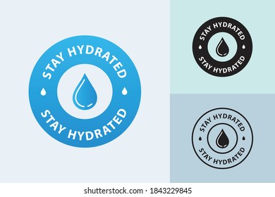 stay hydrated seal, vector illustration, Drink More Water, 