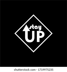 Stay Up Logo Vector. Sign Vector Concept. Flat Illustration