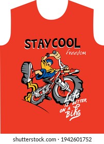 stay motorcycle bike vector design