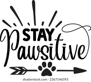 Stay positive Christmas dog design
