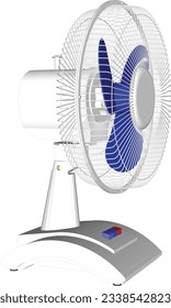 Stay refreshed with our trendy vector desk fan artwork.