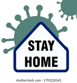 
Stay safe at home, Let's Stop COVID-19, stay home in COVID-19 coronavirus outbreak, stay in the house to prevent virus infection.
