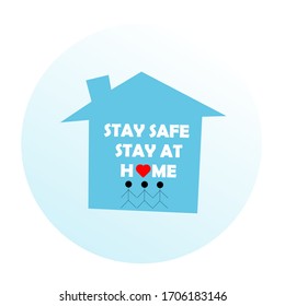 stay safe, stay at home. logo,sign,design vector