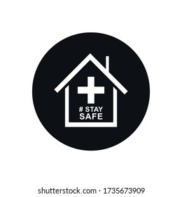stay safe stay home vector design icon