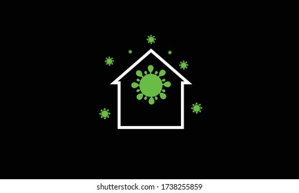 Stay Safe And Stay Home Vector Illustration