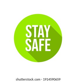 Stay Safe Icon Label Badge Design Stock Vector (Royalty Free ...