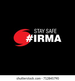 Stay Safe Irma Black Background