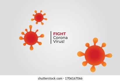 Stay Safe, Let's Fight Coronavirus, use this simple illustration