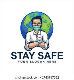 stay safe logo vector unique logo