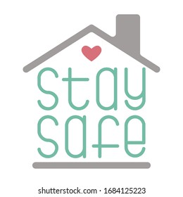 Stay Safe Vector Art Illustration