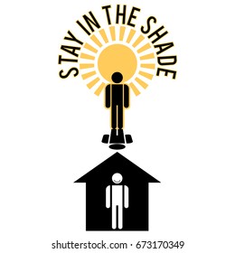 Stay in the shade. Vector infographic.