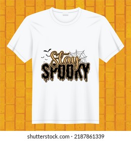 stay spooky hello ween t-shirt design