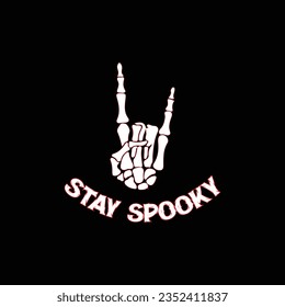 Stay Spooky illustrations with patches for t-shirts and other uses