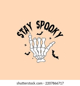 Stay spooky vector. Modern design