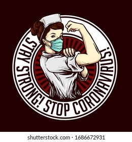 Stay Strong Stop Corona Virus Poster Design