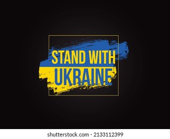 Stay Strong Ukraine vector illustration. Solidarity With Ukraine Concept Background. Stay strong Ukraine. Ukraine fight against Russia.