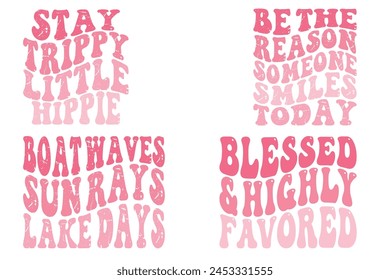 Stay Triply Little Hippie, Be The Reason Someone Smiles Today, Boat Waves Sun Rays Lake Days, Blessed And Highly Favored retro T-shirt