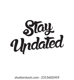 stay updated text on white background.