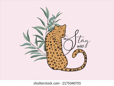 stay wid leopard butterflies and daisies positive quote flower watercolor margarita 
mariposa
stationery,mug,t shirt,phone case fashion slogan  style spring summer sticker and etc Tawny Orange Monarch