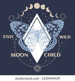 Stay Wild, Moon Child T Shirt design