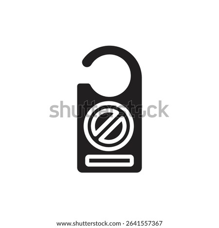 Staycation Door Hanger Filled Icon Vector Illustration